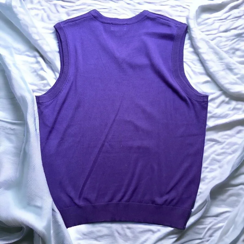 Purple knit sweater vest - Picture 2 of 3